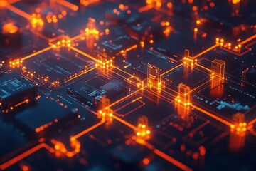 A digital depiction of cross-border payments powered by blockchain, enabling secure and efficient global transactions