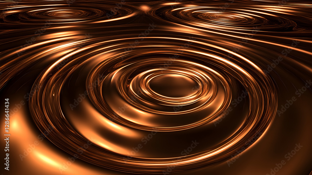 Poster artistic rendering of a brown swirl background with black backdrop for creative design projects
