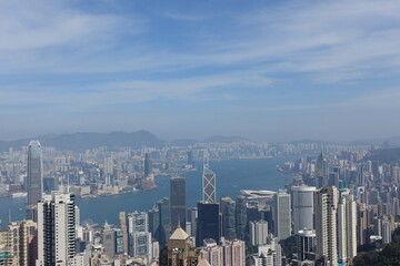 Fototapeta premium Hong Kong skyline from a lookout