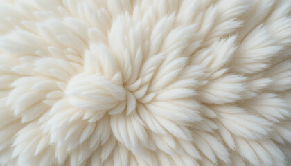 Fototapeta premium White Fleece Fur Fluffy Texture – Soft Bright Wool Felt Fibers Background Image