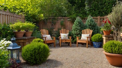 Fototapeta premium garden table and chairs