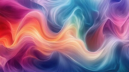 A soft, glowing wave pattern in a blend of vibrant colors, creating a futuristic yet elegant background for modern design themes.