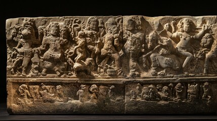 Mythical stories in ancient stone carvings