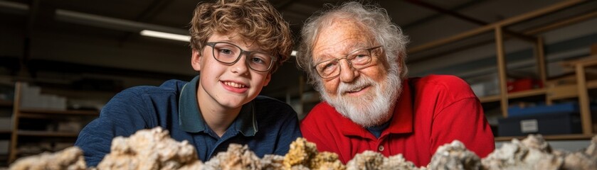 Explore the Power of Intergenerational Collaboration A young student and their experienced mentor embark on an engaging project, fostering personal development and expanding horizons Witness the