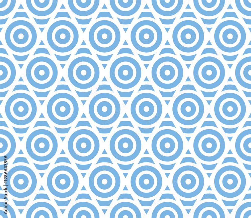 Aufkleber Abstract geometric pattern. A seamless vector background. White and blue ornament. Graphic modern pattern. Simple lattice graphic design