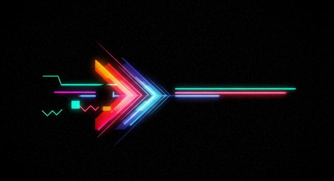 Electric dreams a vibrant retro styled motion graphic with 80s vibe