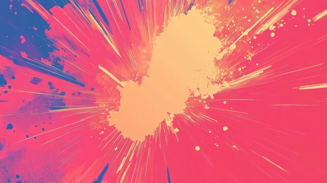 Vibrant explosion of color and texture in an abstract composition
