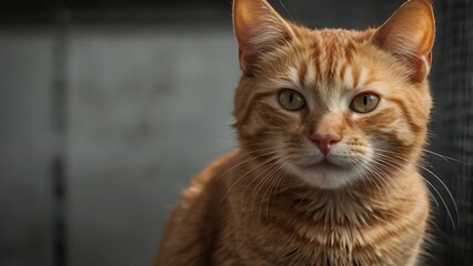 portrait of a red cat