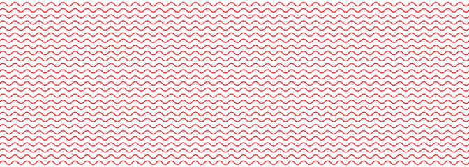 Wave line and wavy zigzag lines. Red underlines wavy curve zig zag line pattern in abstract style. Wave zigzag line simple thin to thick element decor design vector or single ripple curve zig zag wigg