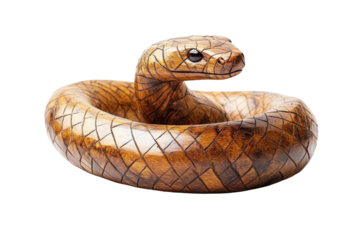 A snake made of wood crafting 