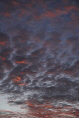 Atmospheric Light Scattering on Evening Cloudscape
