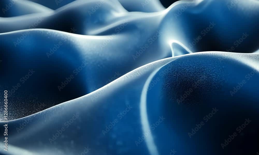 Poster abstract blue motion background with smooth flowing wave animation effect