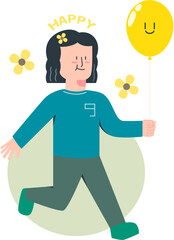 The happiness of a girl