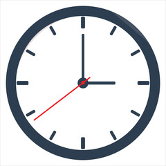clock on white background