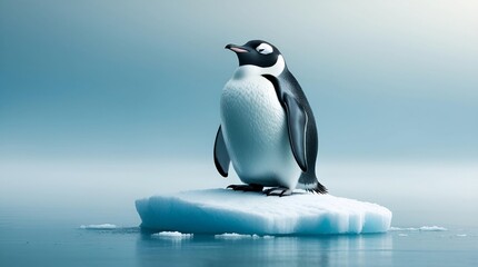 Obraz premium penguin on the floating iceberg 
