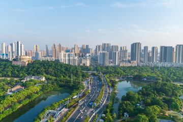 aerial view of singapore