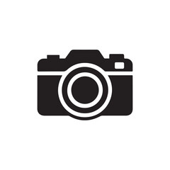 Creative Black Camera Logo Design Symbol Vector Illustration black and white