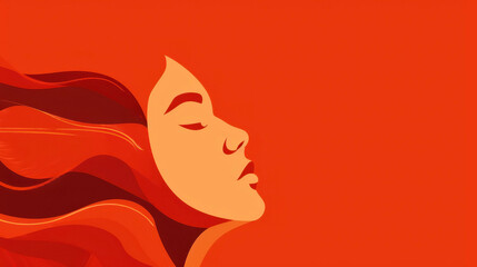 World schizophrenia awareness day concept art in vibrant orange for mental health advocacy. Horizontal banner. Copy space. Dissociative Identity Disorder. Bipolar Disorder. Seasonal depression
