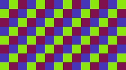Checkerboard Pattern in Green and Maroon