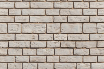 Obraz premium Brick Wall Texture Background. White brick wall surface with detailed architectural texture. White brick wall background