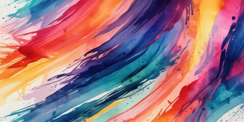 Vibrant watercolor strokes in abstract pattern , texture, brush strokes, painting