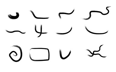 Abstract black brush strokes
Vector brush strokes eps on white background
Set of brush strokes
