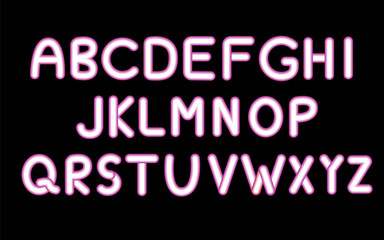 3d neon alphabet pink vector
Vector volumetric neon alphabet, English letters
