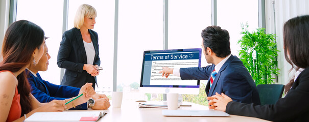 Online term of service conditions showing brisk rules and regulations in using the website on...