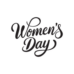 women's day typography silhouette illustration