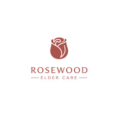 Elegant Rosewood Logo for Professional Elder Care Services Branding