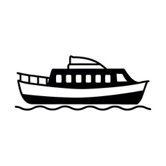 Water Taxi Silhouette Vector for Logos