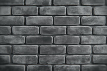Brick wall texture gray bricks pattern. Gray brick wall background with rough surface