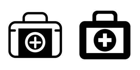 Essential Medical Kit Icon Design – Vector Symbol Set