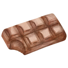 watercolor chocolate bar
