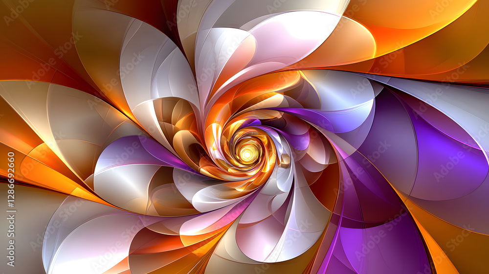 Poster computer generated abstract artwork featuring deep colors and mysterious shapes in a surreal composi