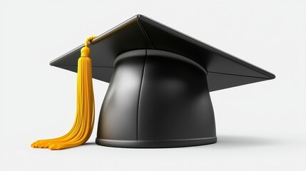 Classic graduation cap with tassel signifying academic achievement and the celebration of educational milestones and success