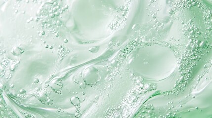 Light Green Cosmetic Gel Texture, Perfect for Skincare Product Photography