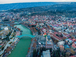 aERIAL VIEW ON tBILISI AND kURA RIVER © Marat Lala