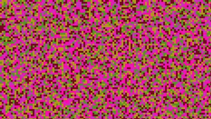 Abstract Pixelated Pattern of Pink, Green, and Maroon