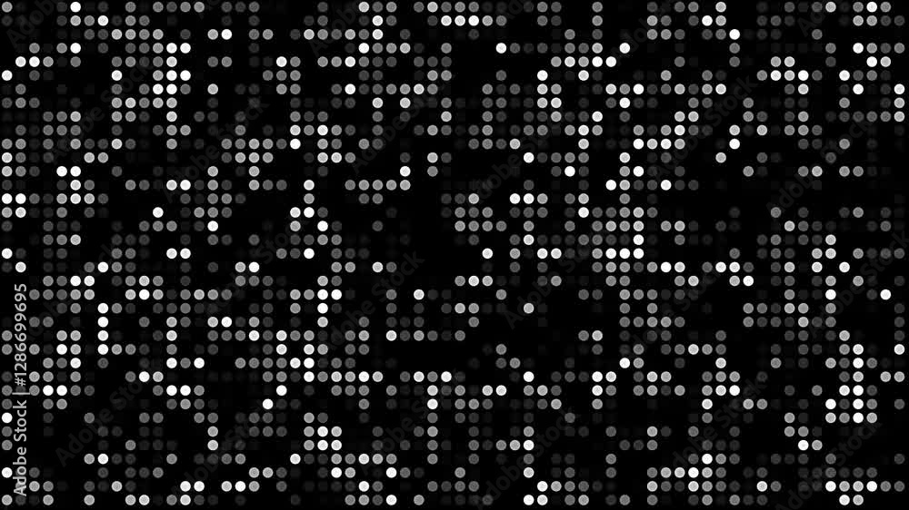 Poster abstract halftone dots pattern on black background.an object of wavy dot background. abstract halfto