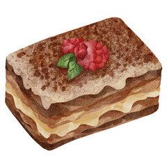 watercolor tiramisu