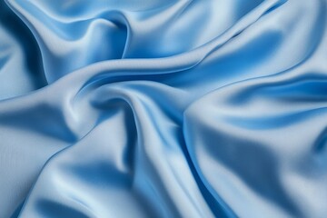 Obraz premium Smooth Light Blue Silk Fabric Drape