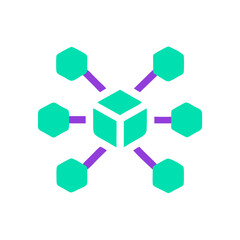 Obraz premium Network connection diagram illustrating blockchain technology concept