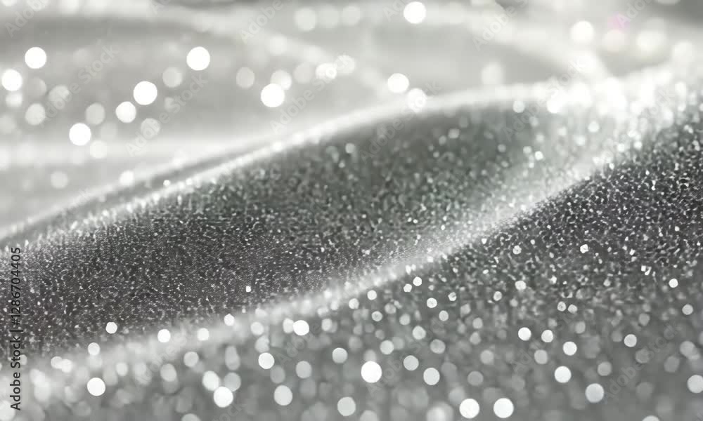 Poster shimmering silver fabric creating a captivating and elegant texture in soft lighting