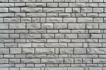 Obraz premium Gray Brick Wall Texture Background. Stone brick wall surface with a rough texture creating a solid and sturdy backdrop. Close-up of a gray brick wall showcasing its pattern and material