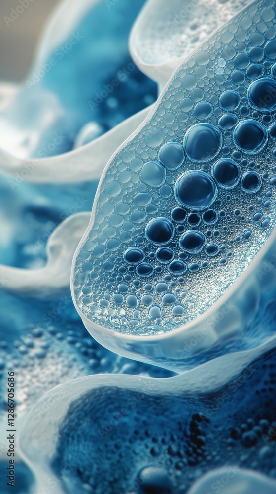 Aufkleber colorful bubbles creating abstract patterns in vibrant liquid