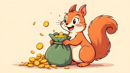 The journey of wealth accumulation in squirrels