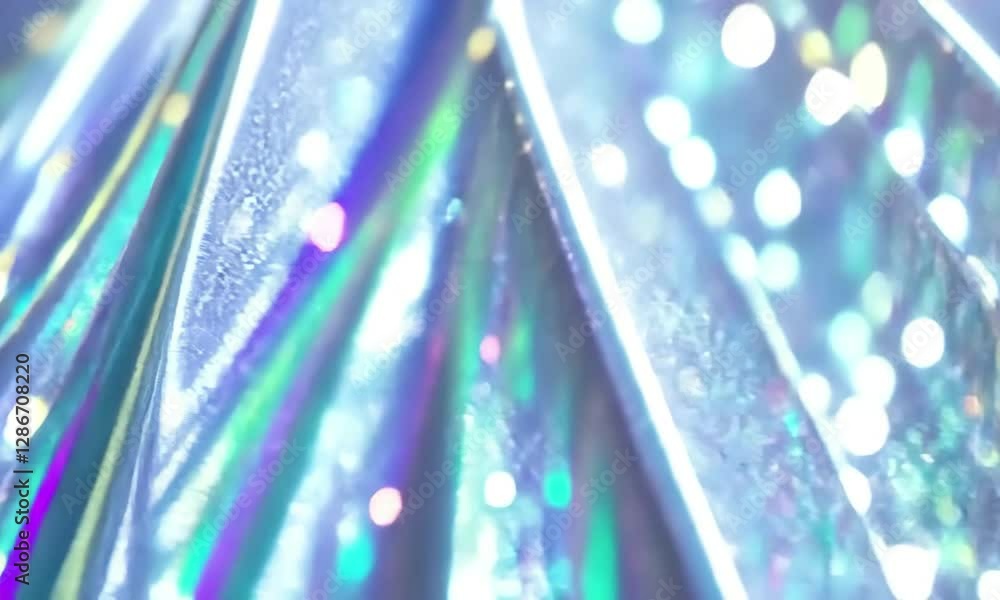 Poster vibrant lights reflect on flowing transparent material in a captivating display of colors and textur