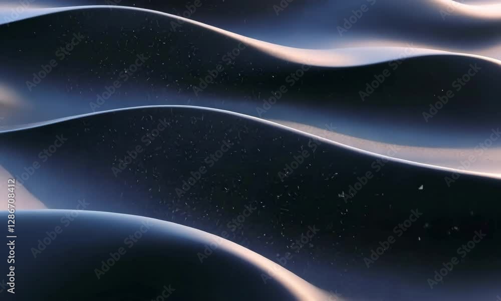 Aufkleber waves of sand form captivating patterns under soft light in a serene desert landscape