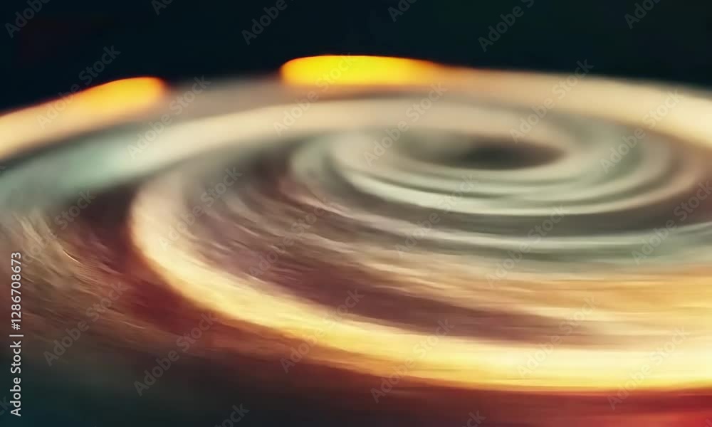 Aufkleber Exploring the mesmerizing patterns of spinning colors and lights in a dynamic display at a creative studio